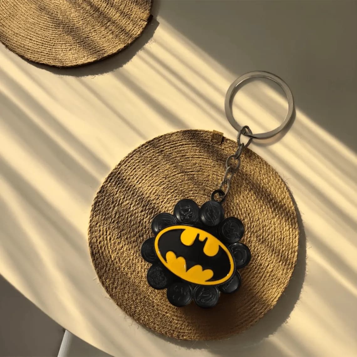 Batman Emblem Petal Keychain